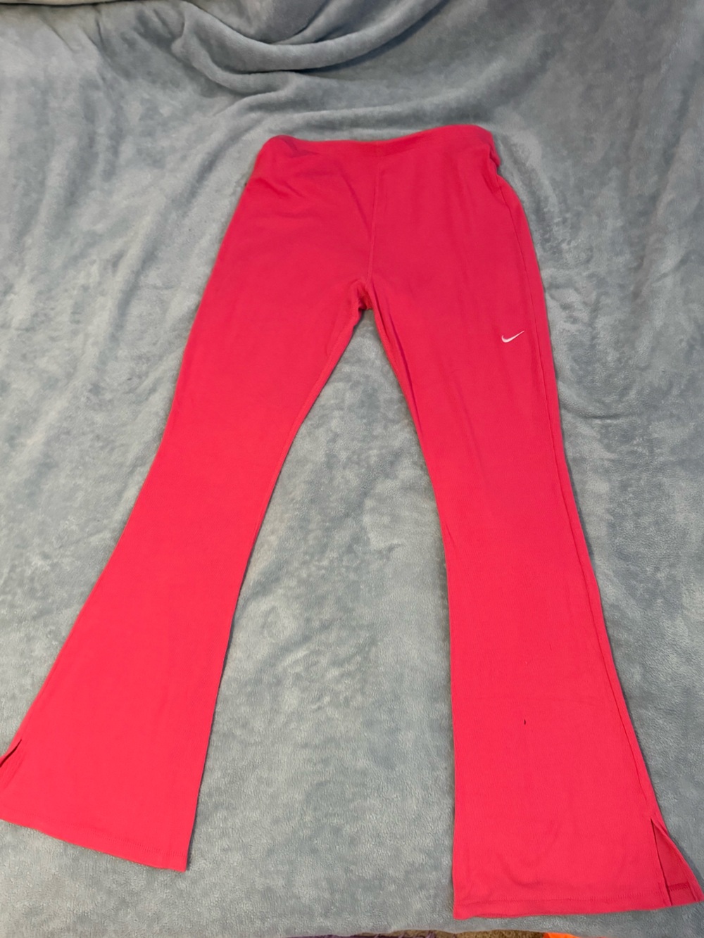 Nike Pink Boot-Cut Athletic Pants with Swoosh